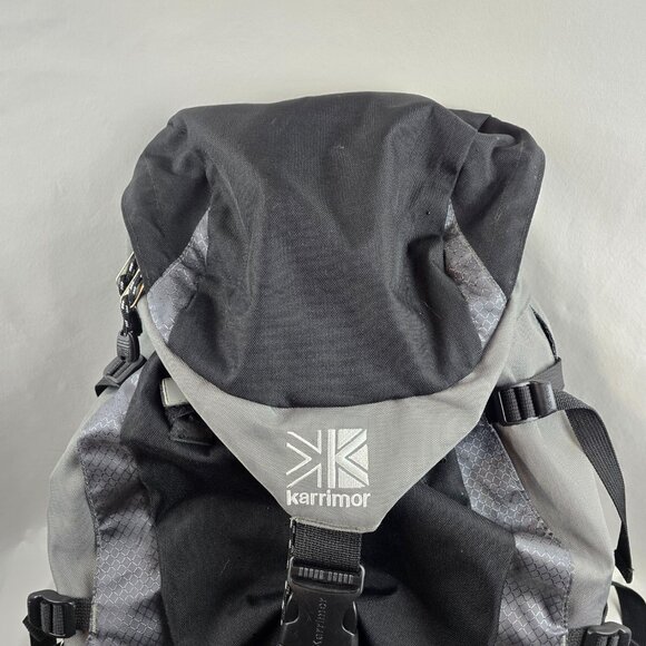 Karrimor H2O Wind Tunnel Black Grey Hiking Large Rain Cove Rucksack Backpack - Picture 2 of 9